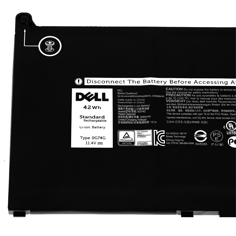 Battery Dell Latitude 5300 2-in-1, 3-Cell 42Wh, แบตเตอรี่ Dell 0G74G ของแท้รับประกันศูนย์ Dell Thailand ราคาไม่แพง