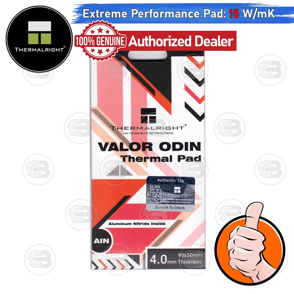 [CoolBlasterThai] Thermalright VALOR ODIN Thermal Pad (Aluminum Nitride) 95x50x4.0 mm./15 W/mK