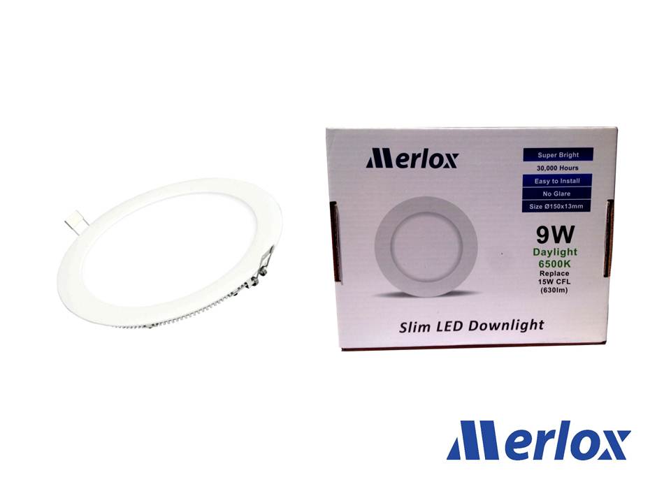 โคม DOWNLIGHT LED 9W ทรงกลม ชนิดฝังฝ้า DL/WW MERLOX