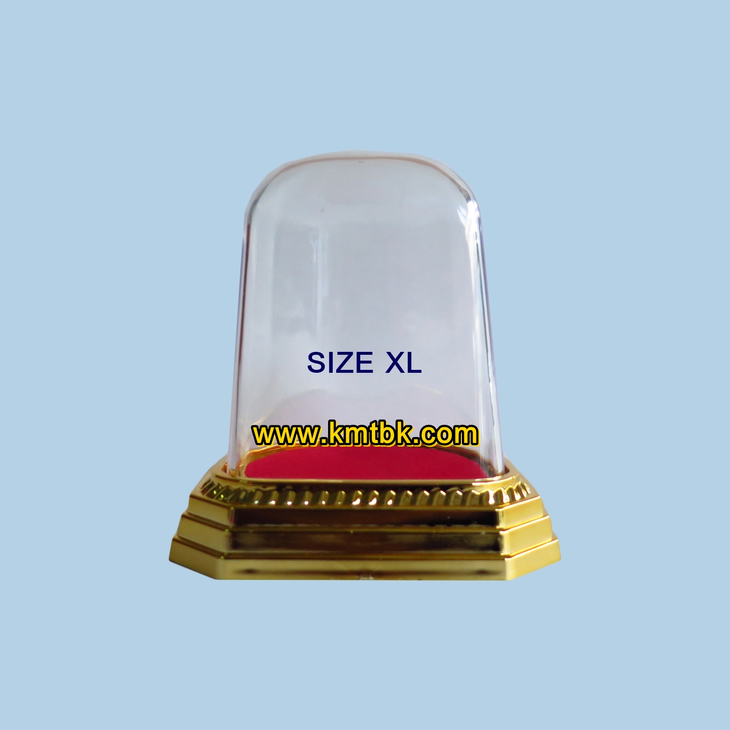 ครอบพระ ฐานครอบพระ ฐานวางพระ ฐาน8เหลี่ยม สีทอง Size XL ขนาด สูง 11ซม. (สำหรับวางพระ วัตถุมงคล หน้ารถ,หิ้งพระ)