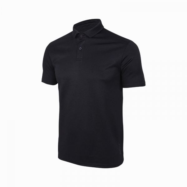WARRIX DryTech POLO CA-SPU-SR0003 เสื้อโปโล วอริกซ์ แขนสั่น สีดำ BK
