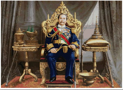 รัชกาลที่ 5 ประทับบนบัลลังค์ (ใหญ่-แนวนอน)