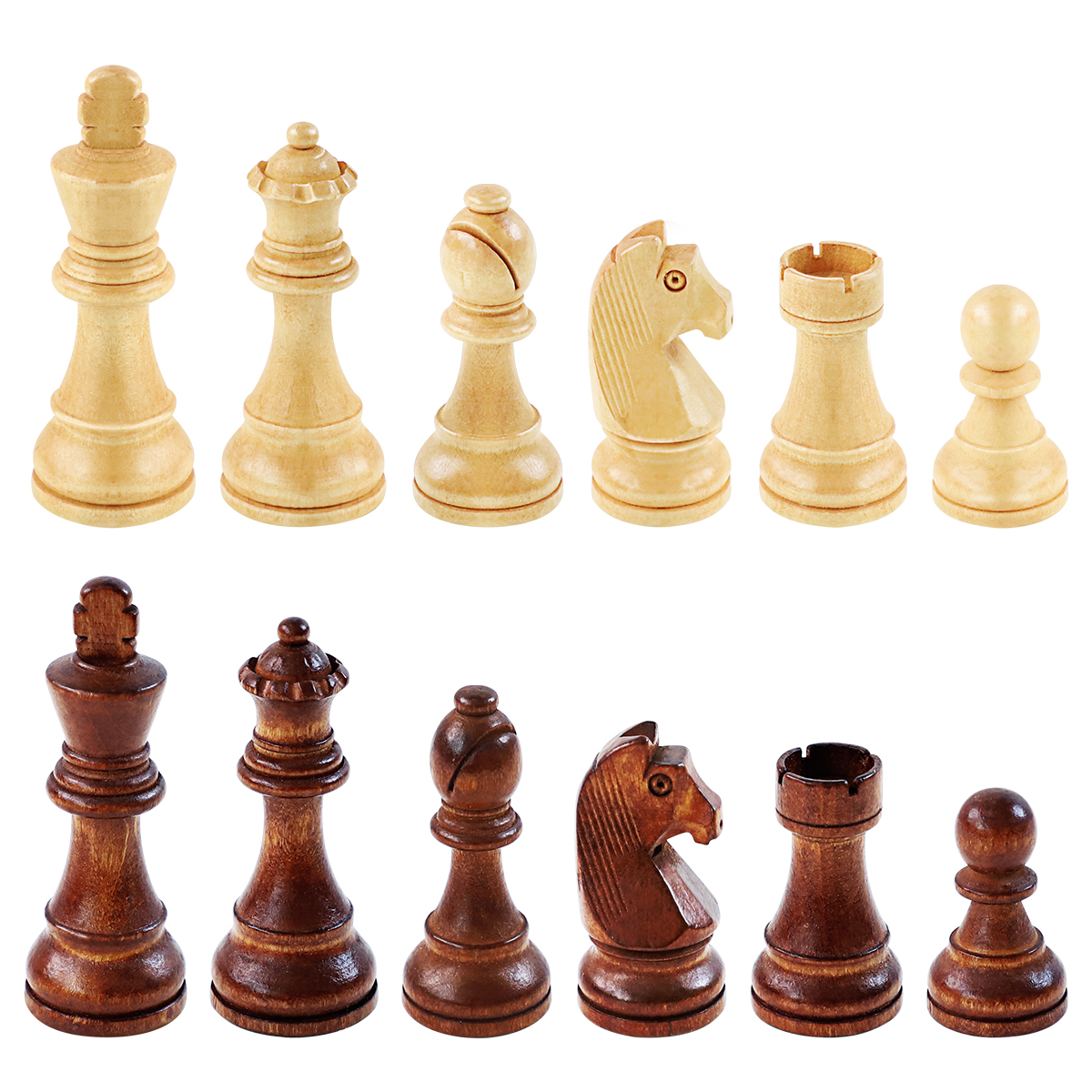 3 3/4" Staunton Wooden Chess Pieces ตัวหมากรุกสากลไม้สตอนตัน