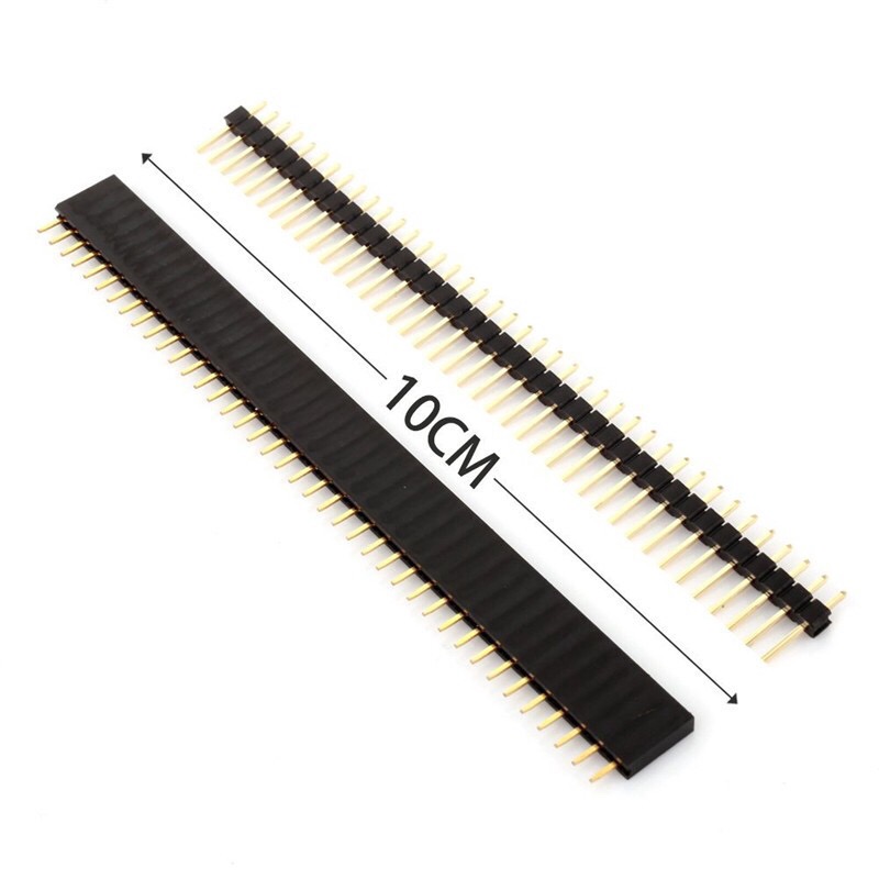 2.54mm. 40 Pins Single Row Male & Female Pin Header Connector Breakable Strip