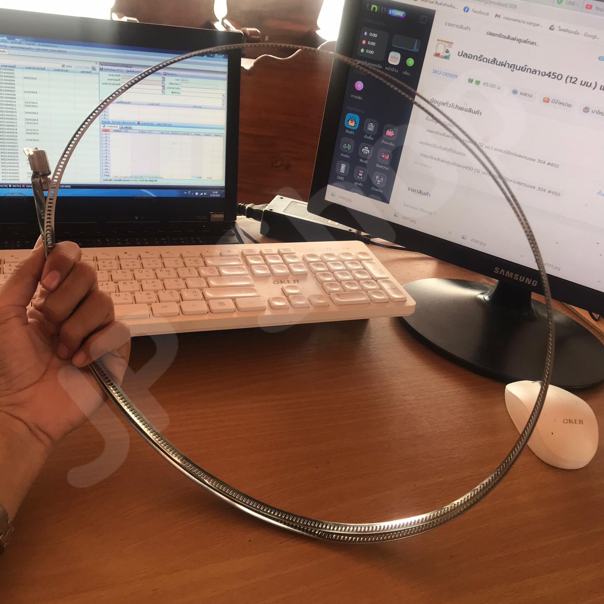 ปลอกรัดเส้นผ่านศูนย์กลาง550 (12 มม.) แคลมป์รัดท่อสแตนเลส 304 #00550