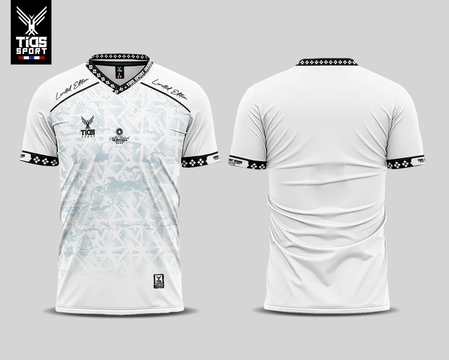 TIDS SPORT เสื้อกีฬา เสื้อพิมพ์ลาย T01 LIMITED EDITION สีขาว