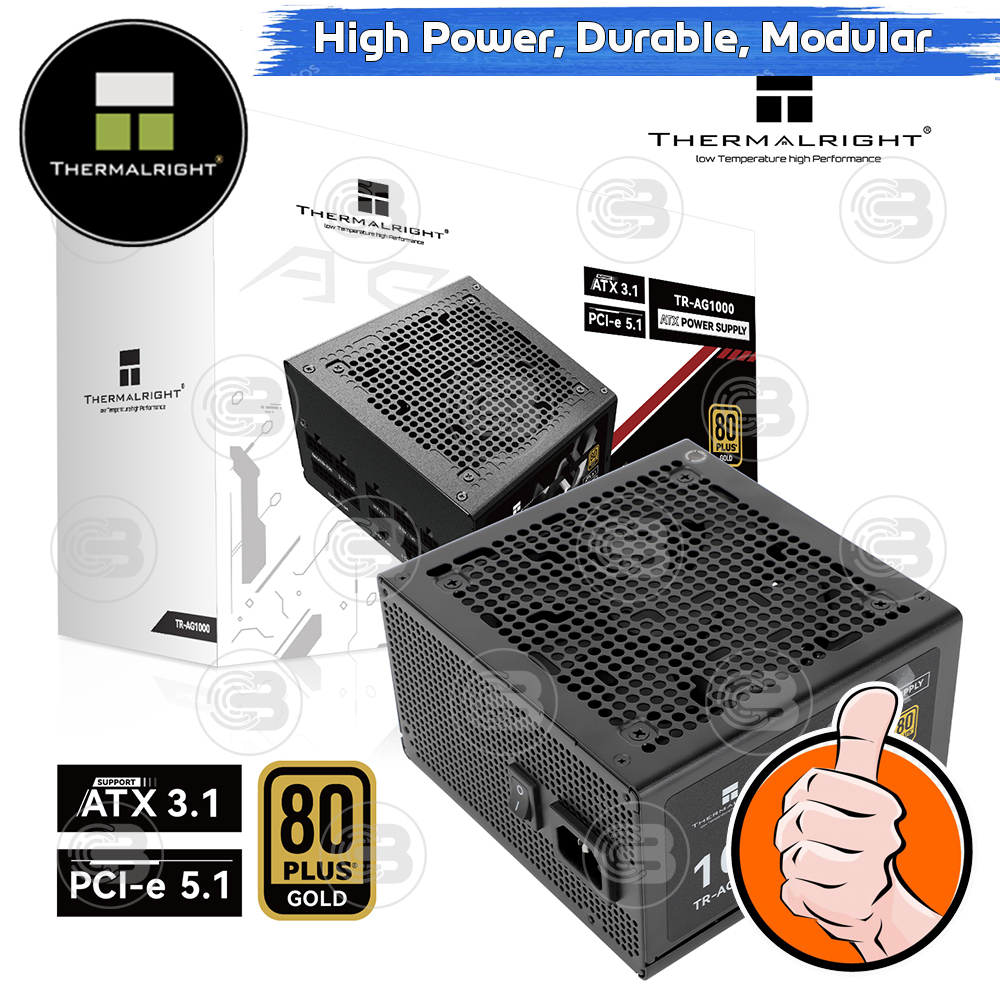 [CoolBlasterThai] Thermalright Power Supply 1000W 80 Plus Gold Full Modular (AG-1000) ประกัน 10 ปี