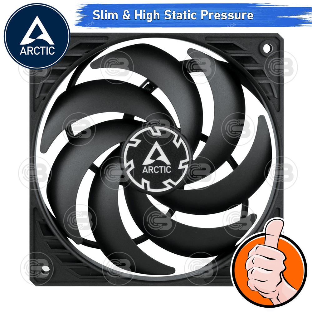 [CoolBlasterThai] ARCTIC P12 SLIM PWM PST (size 120 mm.) PC Fan Case ประกัน 6 ปี