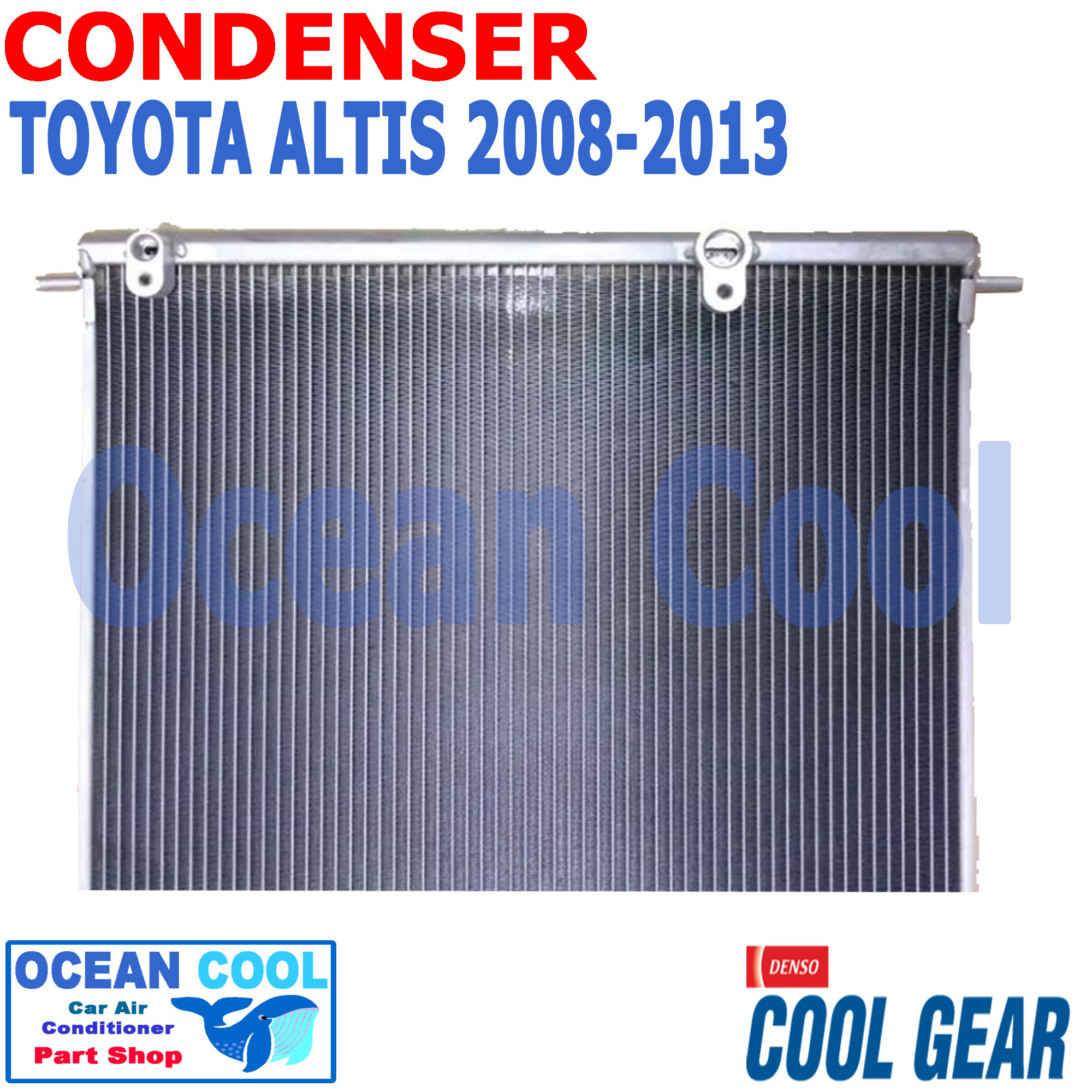 แผงแอร์ โตโยต้า อัลติส 2008 - 2013 CD0045 COOL GEAR DI447780-33404W CONDENSER TOYOTA ALTIS คอนเดนเซอร์ แผงคอยล์ร้อน อะไหล่ แอร์ รถยนต์