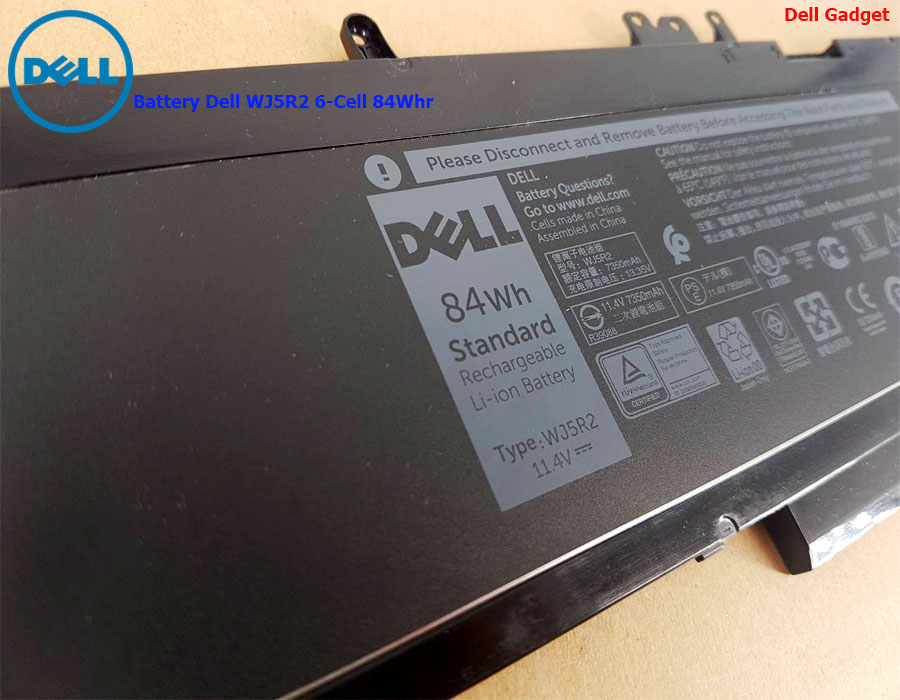 Battery Dell Precision 15 รุ่น 3510, 6-Cell, 84Wh, แบตเตอรี่ Dell WJ5R2 ของแท้รับประกันศูนย์ Dell Thailand On-site Service