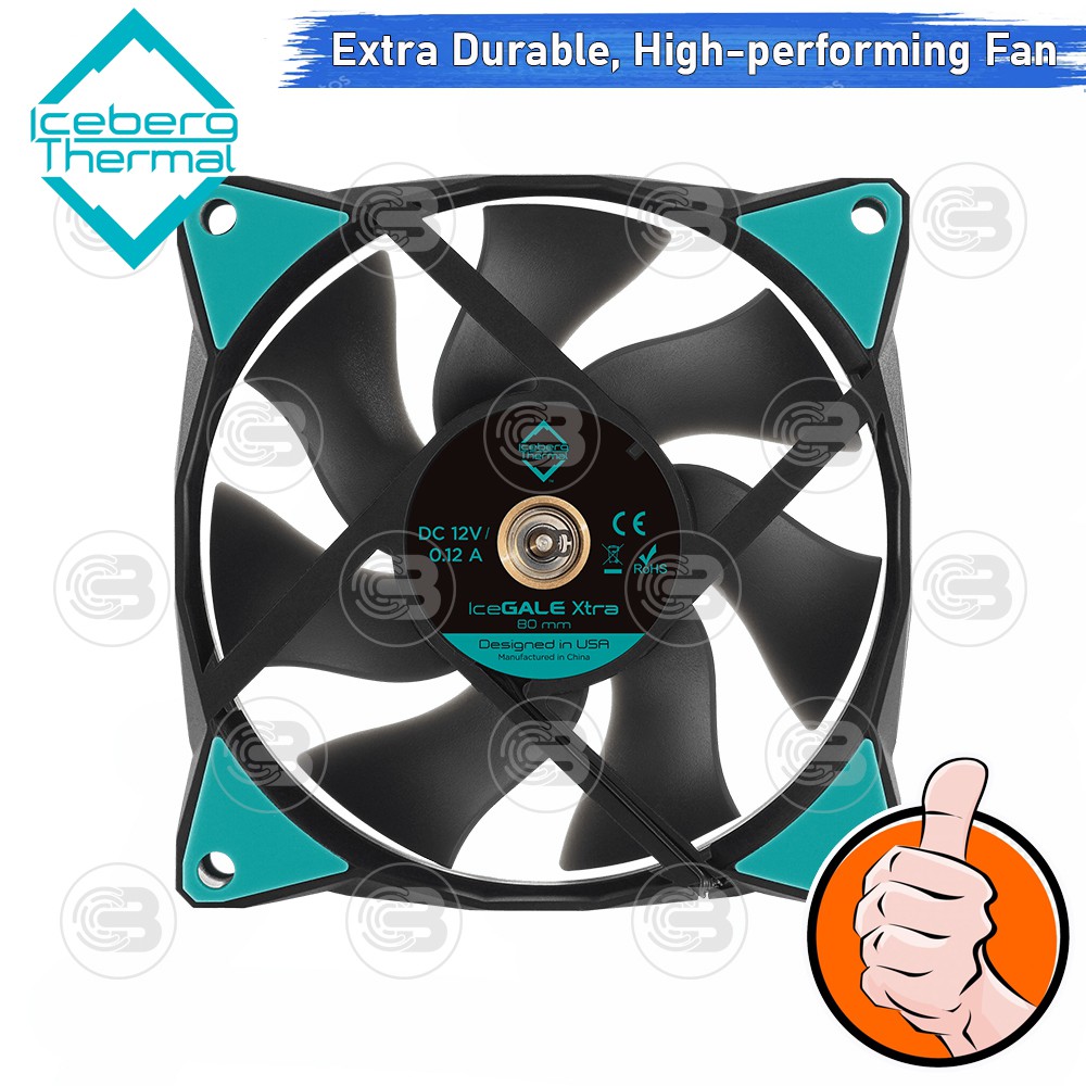 [CoolBlasterThai] Iceberg Thermal IceGALE Xtra 80 Black Fan Case (size 80 mm.) ประกัน 6 ปี