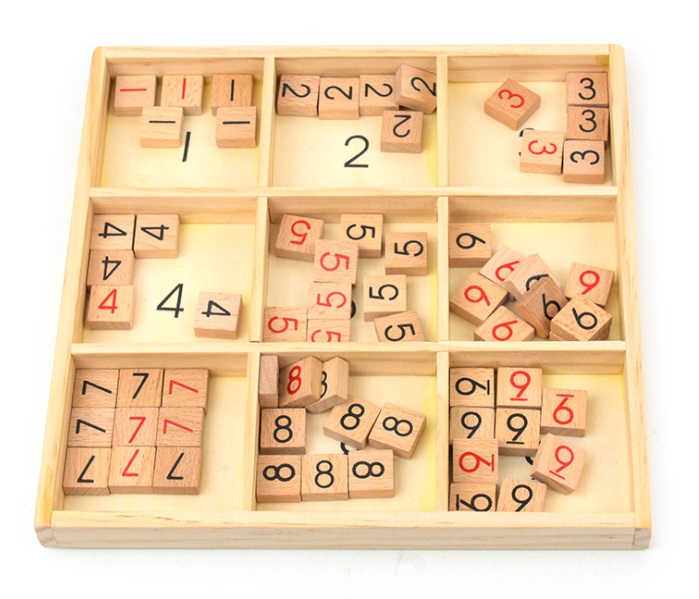 ซูโดกุไม้ 3in1 (กล่องฝาล็อค) Wooden Sudoku
