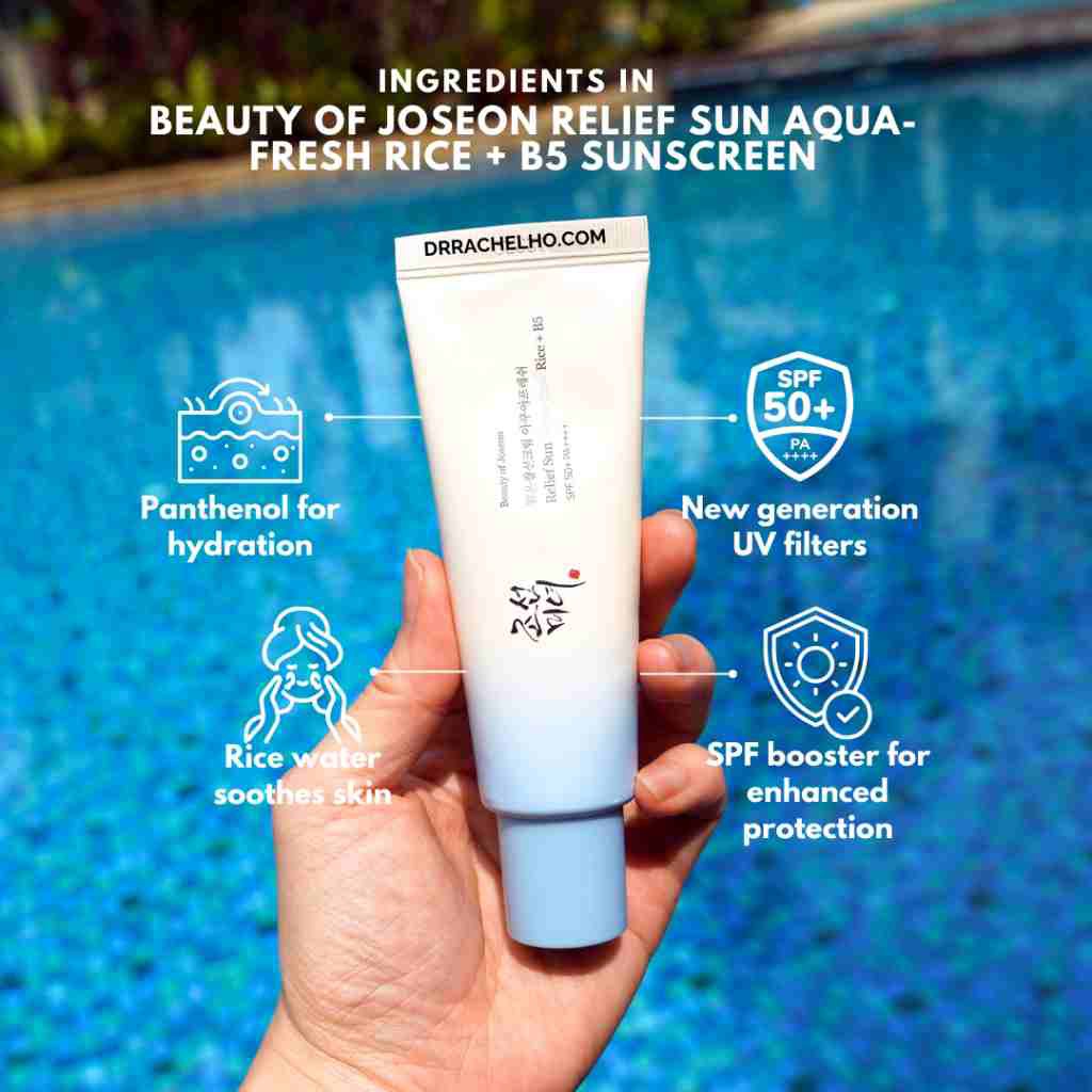 Beauty of Joseon Relief Sun Aqua-Fresh Rice B5 SPF50+ PA++++ 50ml. รุ่นใหม่ แถบฟ้า