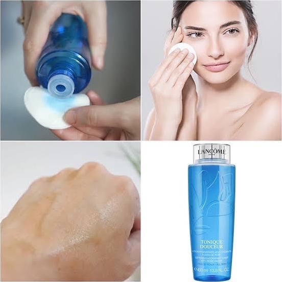 Lancome Tonique Douceur Softening Hydrating Toner With Rose Water 400ml. โลชั่นปรับสภาพผิว สำหรับผิวธรรมดา -ผิวผสม