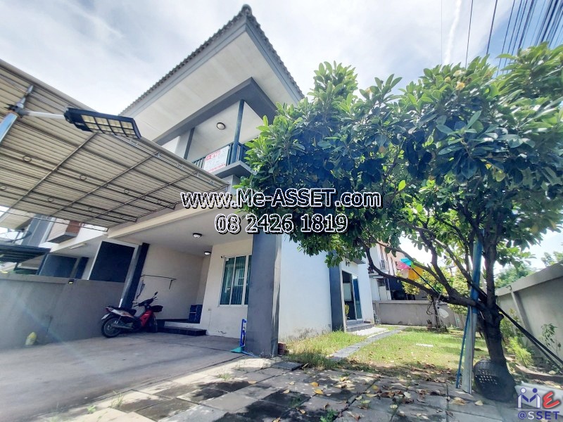 ขายถูกทาวน์โฮม หลังมุมต้นโครงการ ย่าน ซอยวัดท่าเกวียน เลียบคลองพระอุดม คลองบางไผ่ วัดทองสะอาด ลาดหลุมแก้ว : ม.บ้านสวนธนาการ์เด้น : 2 ชั้น 43.4 ตร.วา