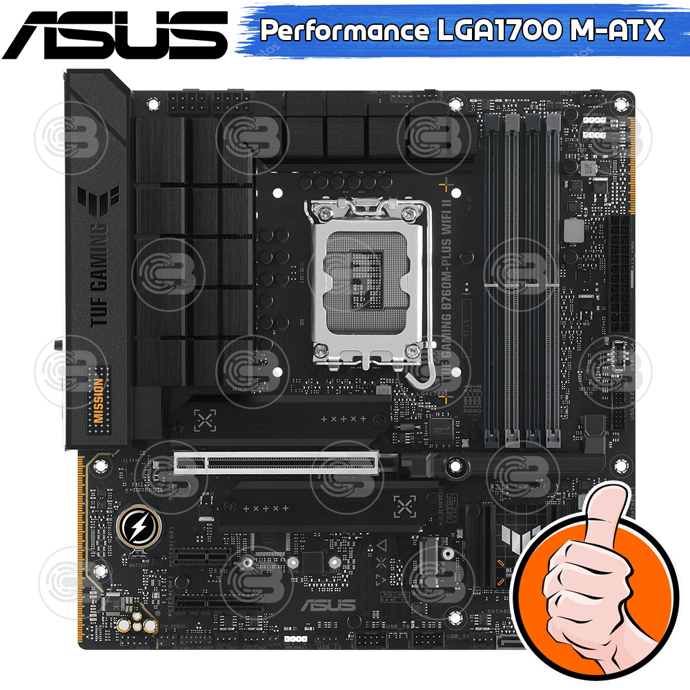 [CoolBlasterThai] ASUS MAINBOARD TUF GAMING B760M-PLUS WIFI II SOCKET LGA1700 DDR5 M-ATX ประกัน 3 ปี