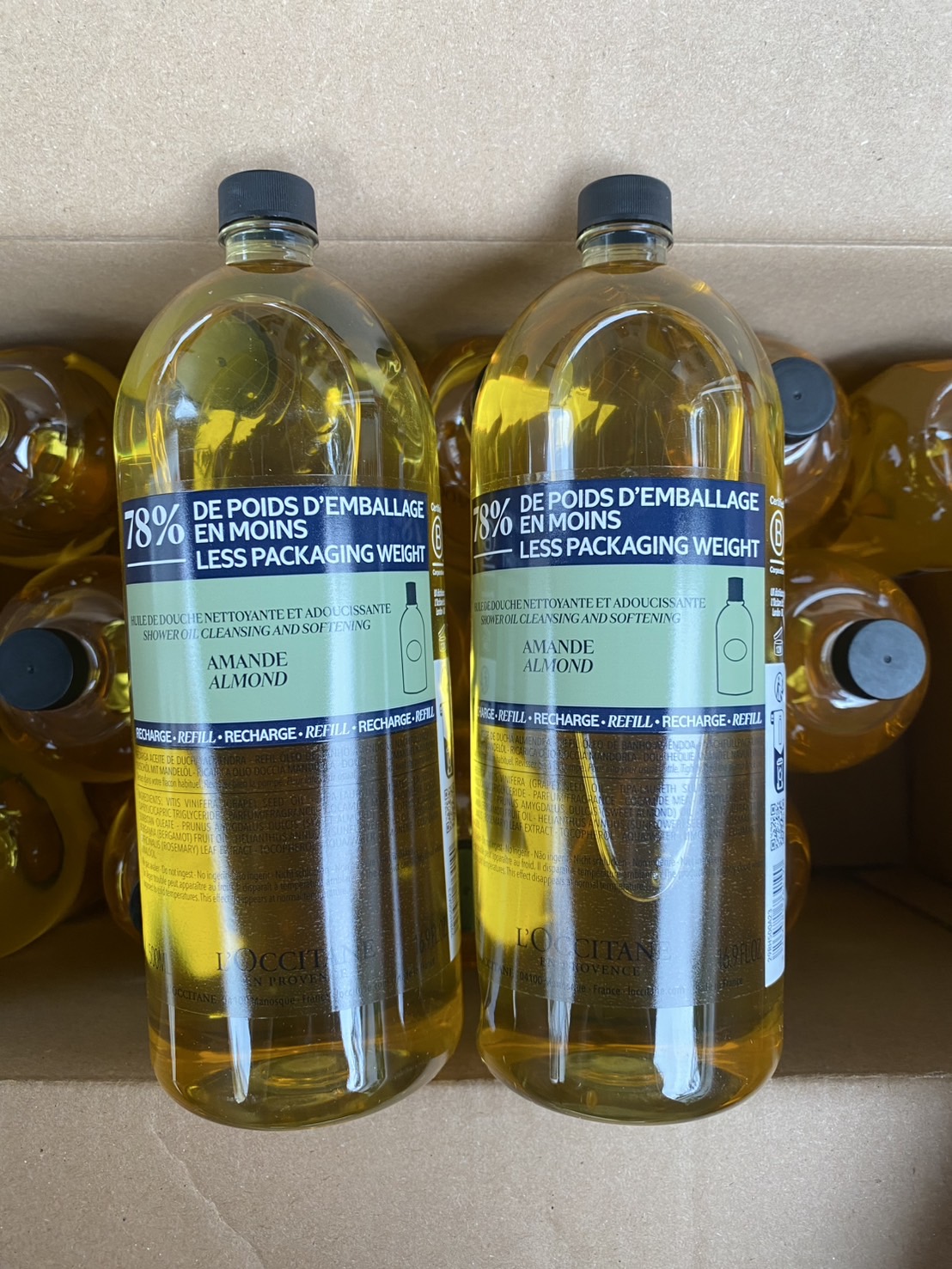 L’Occitane Almond Shower Oil Refill 500ml. รีฟิล (1ขวด)