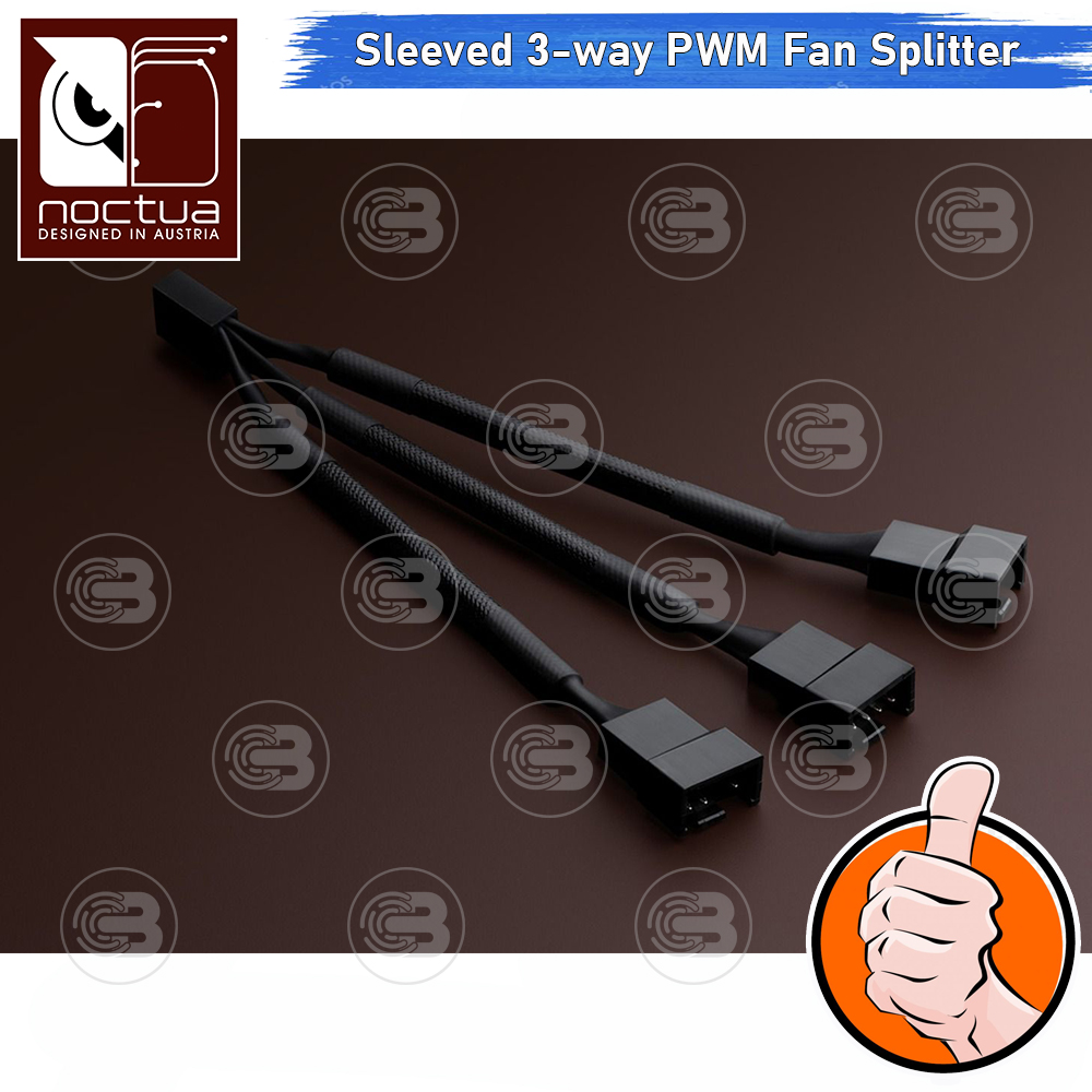 [CoolBlasterThai] Noctua NA-SC1 Sx2 Two Sleeved 3-way PWM Fan Splitter Cables ประกัน 6 ปี