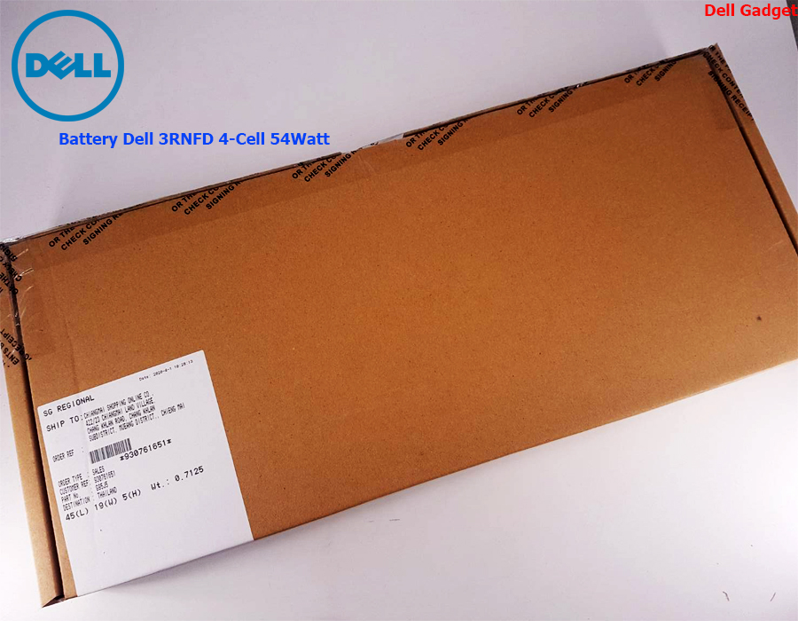 Battery Dell Latitude E7450 4-Cell, 54Wh แบตเตอรี่ 3RNFD ของแท้รับประกันศูนย์ Dell Thailand On-site Service