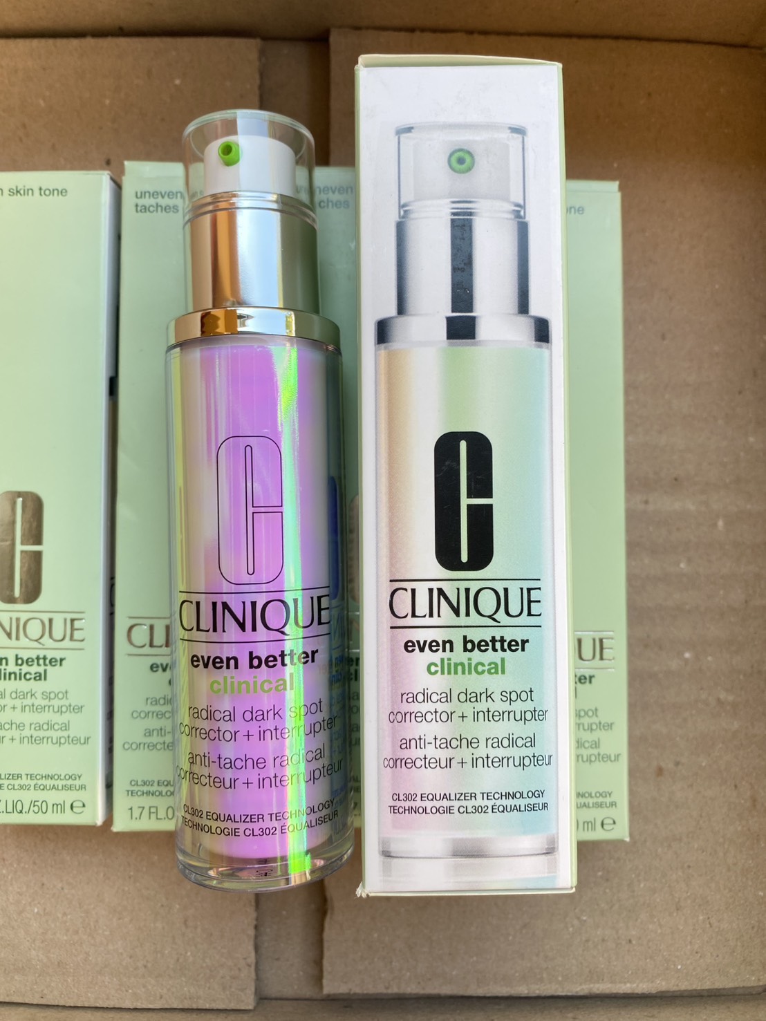 Clinique Even Better Clinical Radical Dark Spot Corrector + Interrupter 50ml. เซรั่มลดจุดด่างดำ