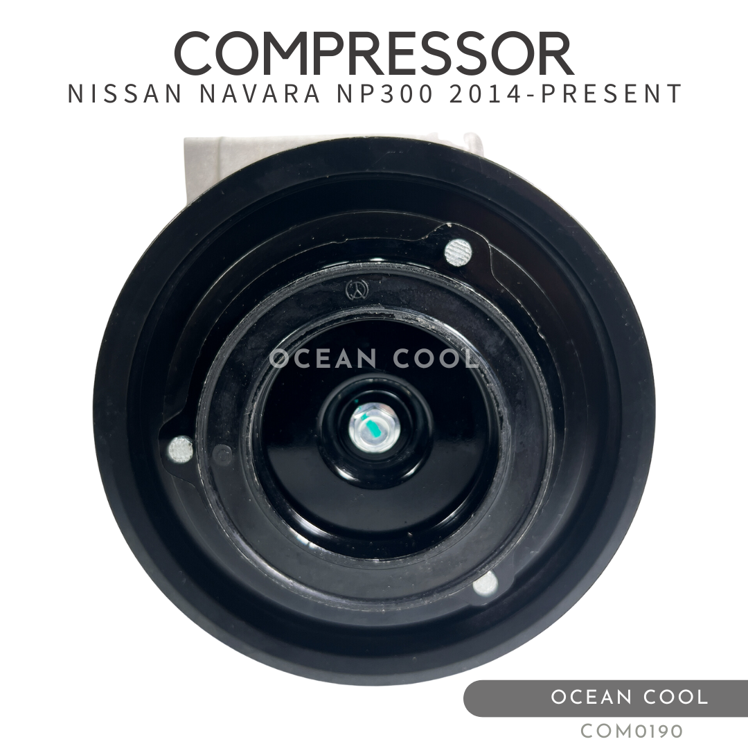 คอมเพรสเซอร์ นิสสัน นาวาร่า NP300 2014 - ปัจจุบัน COM0190 COMPRESSOR NISSAN NAVARA NP300 ’14 - PRESENT นิสสัน บิ๊กเอ็ม ฟรอนเทีย นาวาร่า เอ็นพี300