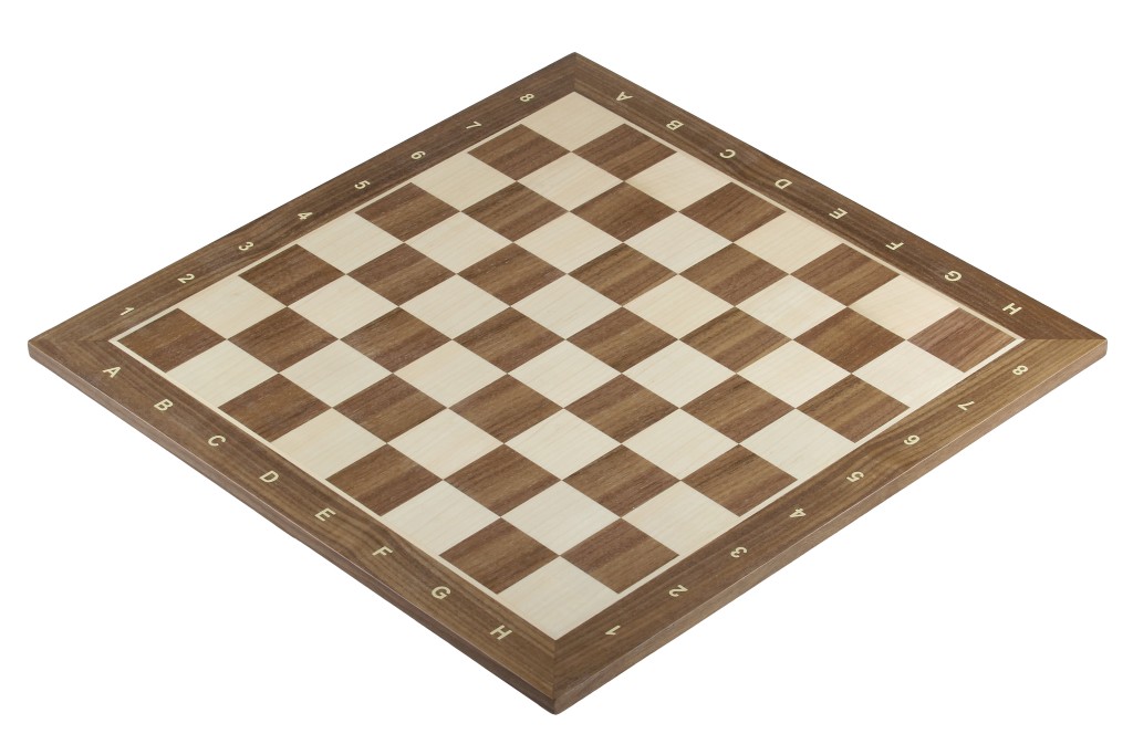 21" Walnut & Maple Wooden Chess Board กระดานหมากรุกสากลไม้Walnut