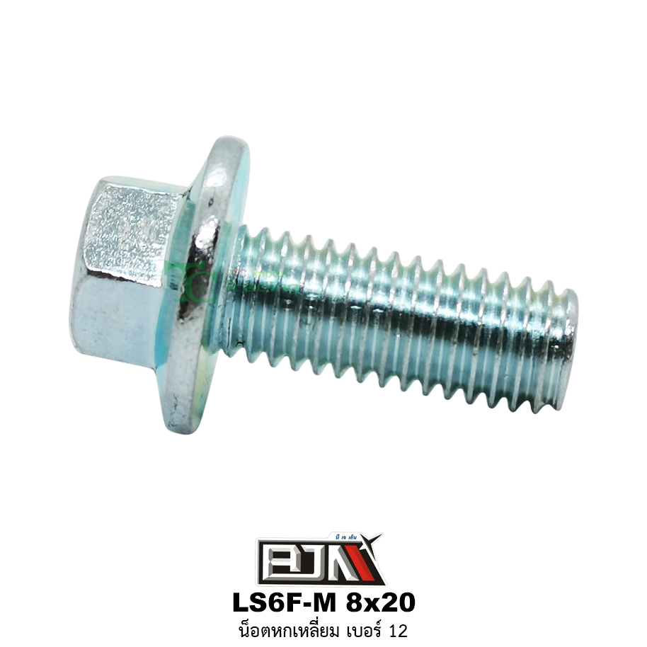 LS6F-M 8x20 น็อตหกเหลี่ยมเบอร์ 12 ( 1 ถุงมี 50 ตัว )