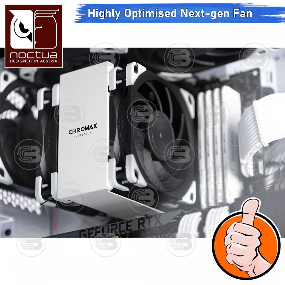 [CoolBlasterThai] Noctua NF-A12x25 PWM Chromax.Black.Swap PC Fan Case (size 120 mm.) ประกัน 6 ปี