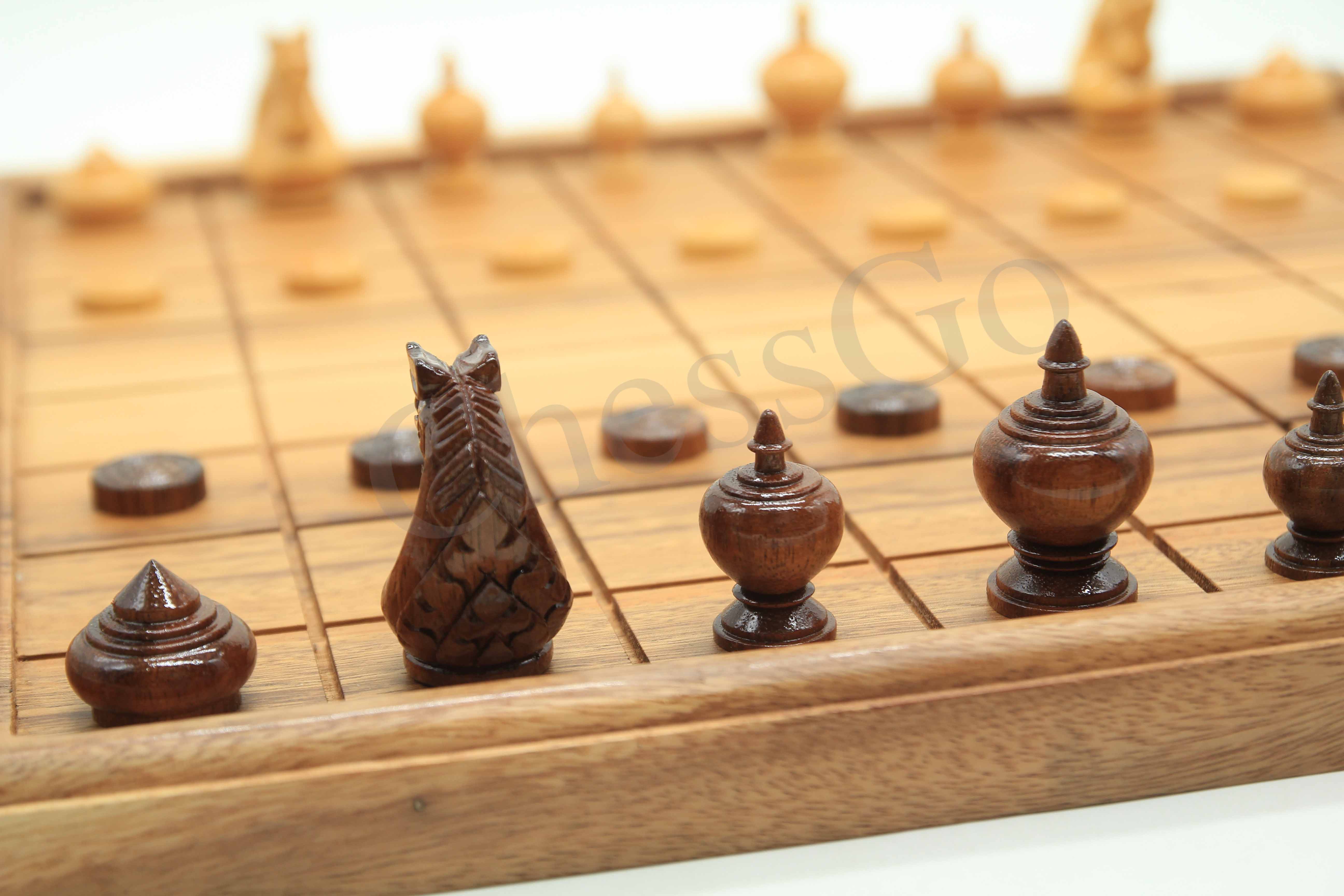 ชุดหมากรุกไทยไม้พฤกษ์A(ตัวไม้รุ่นหงส์มังกร)