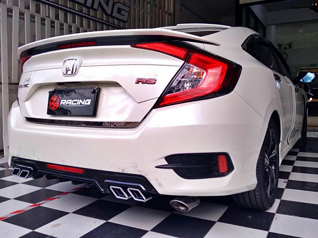 Diffuser ดิฟหลัง ลิ้นหลัง กันชนหลัง ทรง C63 CIVIC FC 2016-2022