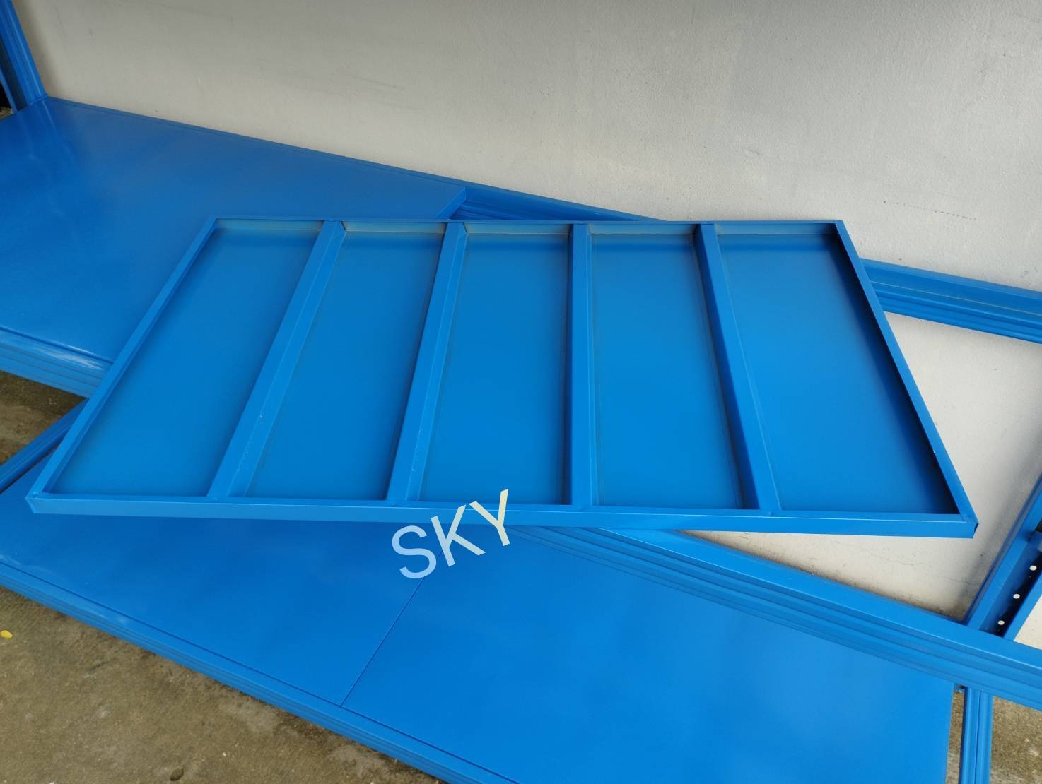 ชั้นวางสินค้า ชั้นวางของ ชั้นเหล็ก รุ่น HJ4-202063 สีน้ำเงิน