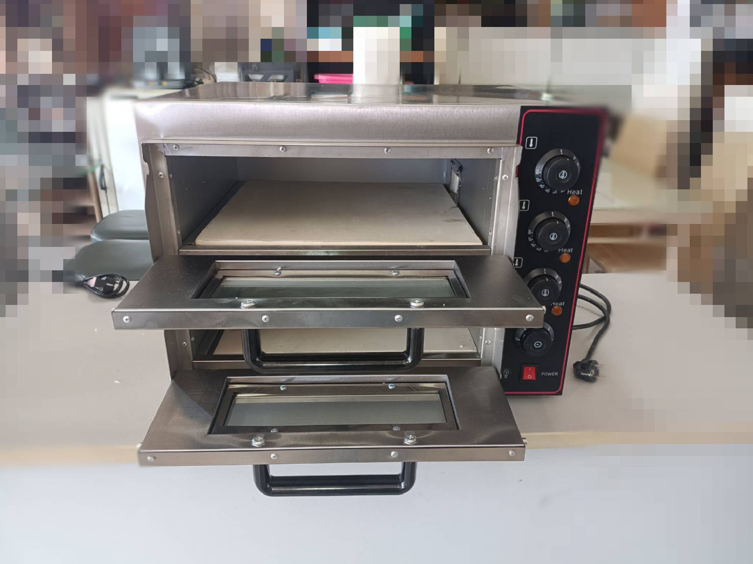 เตาอบพิชซ่าไฟฟ้าสแตนเลส 2 ชั้น รุ่น : EB-2