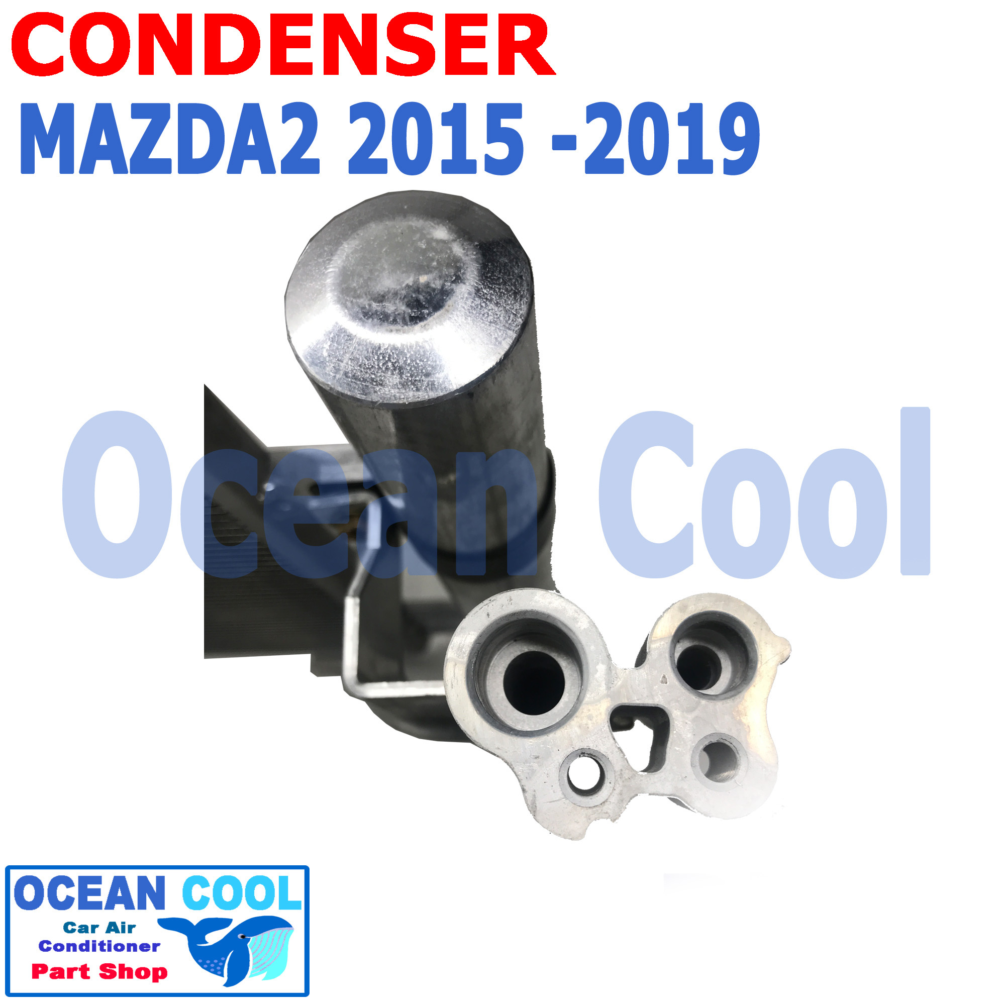 แผงแอร์ มาสด้า2 2015 - 2020 เบนซิน สกายแอคทิฟ CD0057 Condenser For Mazda2 bensin skyactive คอยล์ร้อน รังผึ้งแอร์ มาสด้า2 DJ แผงรังผึ้ง Mazda 2 แถมไดเออร์ 2016 2017 2018 2019