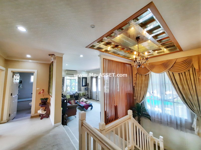 ขายบ้านเดี่ยว ม.นันทวัน วงแหวน-รัตนาธิเบศร์ ถ.ตลิ่งชัน-สุพรรณบุรี ต.เสาธงหิน อ.บางใหญ่ นนทบุรี ต้นโครงการ ติดสวนสาธารณะ หน้าบ้านไม่ชนใคร / พื้นที่ 2 ชั้น 146.7 ตารางวา