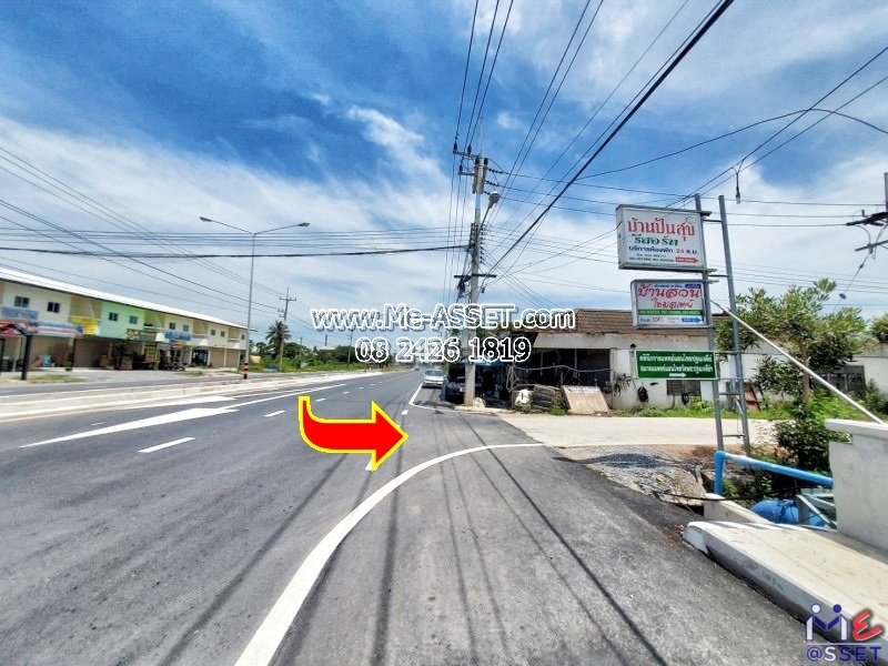 ขายที่ดินเปล่า ย่าน วัดละมุด บางแก้วฟ้า ห้วยพลู บางพระ : ใกล้บ้านปันสุขรีสอร์ทนครชัยศรี และสี่แยกวัดละมุด : 3-1-77.7 ไร่
