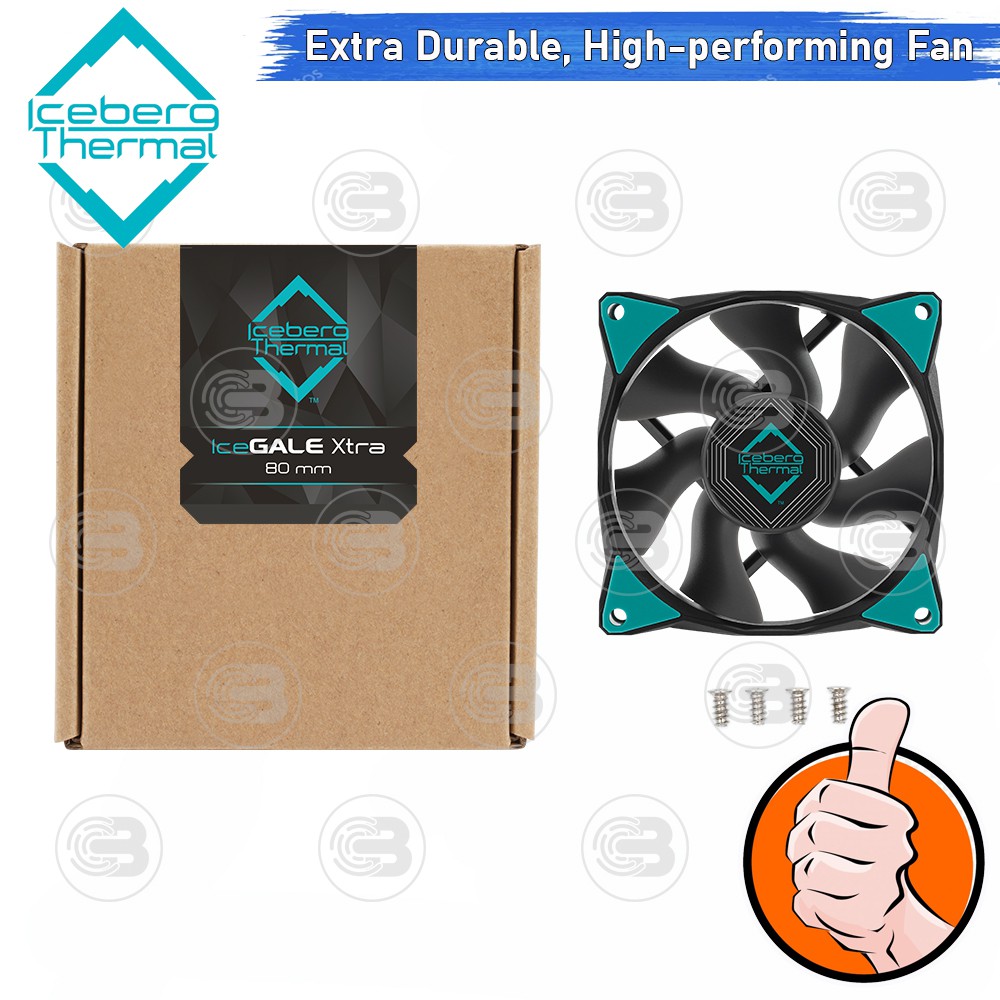 [CoolBlasterThai] Iceberg Thermal IceGALE Xtra 80 Black Fan Case (size 80 mm.) ประกัน 6 ปี