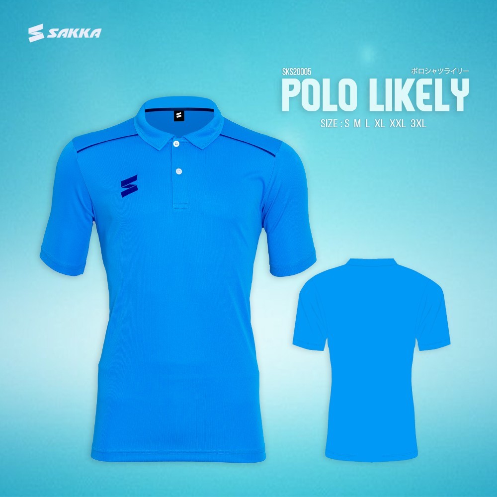 SKS20005 เสื้อโปโลกีฬา โปโลสปอร์ต สีฟ้า