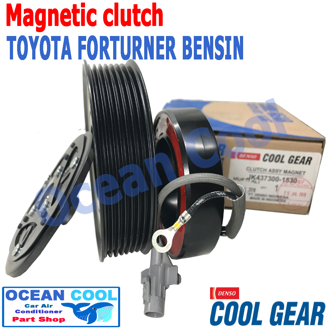 คลัชคอมแอร์ โตโยต้า ฟอร์จูนเนอร์ เบนซิน 2.7 ปี 2005 - 2007 MGC0028 มี เทอร์โม ฟิวส์ อินโนวา เบนซิน 2.0 ปี 2004 Cool Gear แท้ JK437300-1530 Toyota Fortuner Bensin Toyota Innova มูเล่คลัช คลัชคอม