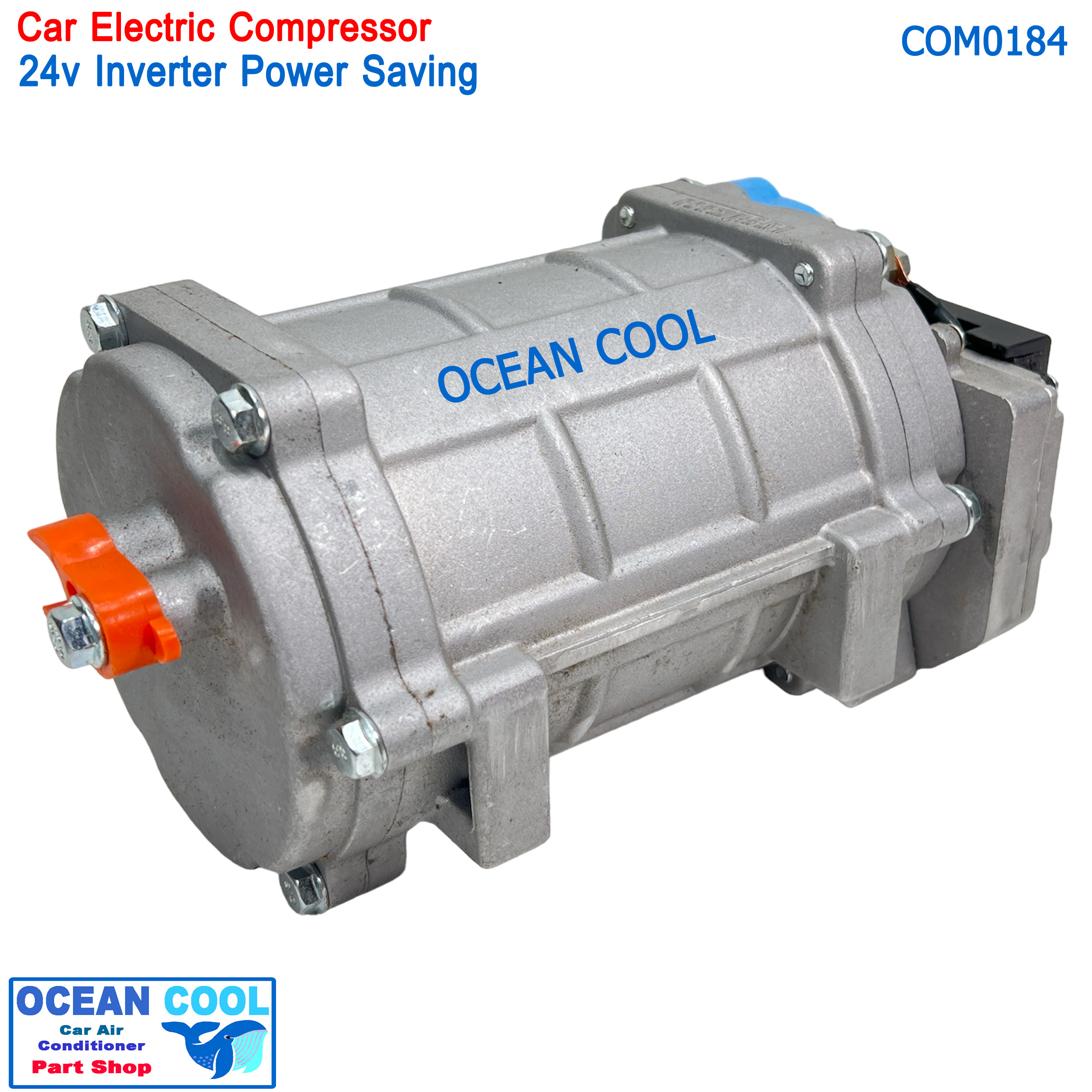 คอมเพรสเซอร์ ไฟฟ้า 24V อินเวอร์เตอร์ COM0184 มีช่องต่อ คุมความเร็วพัดลม ได้ Electical Compressor inverter 24v ปรับควมเร็วรอบ คอมได้ คอมไฟฟ้า คอมแอร์ไฟฟ้า