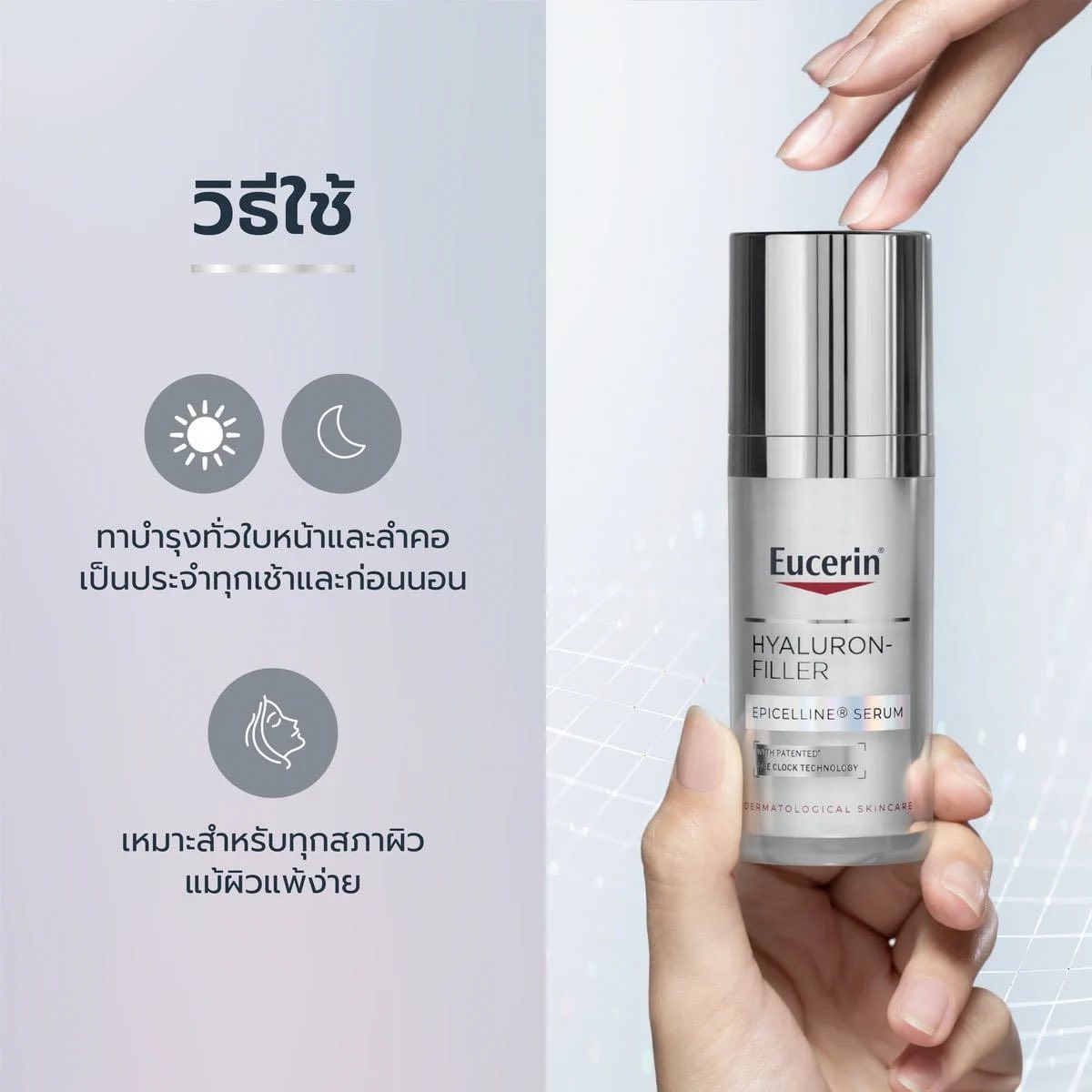 Eucerin Hyaluron Filler Epicelline Serum 30ml. เซรั่มลดริ้วรอย