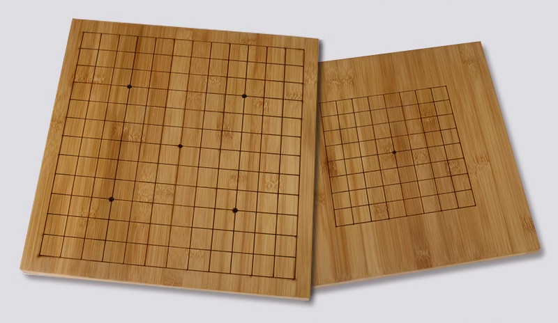 ชุดหมากล้อมไม้ (กระดานไม้ไผ่9/13เส้น+เม็ดเมลามีน80/80เม็ด+โถไม้ไผ่M)