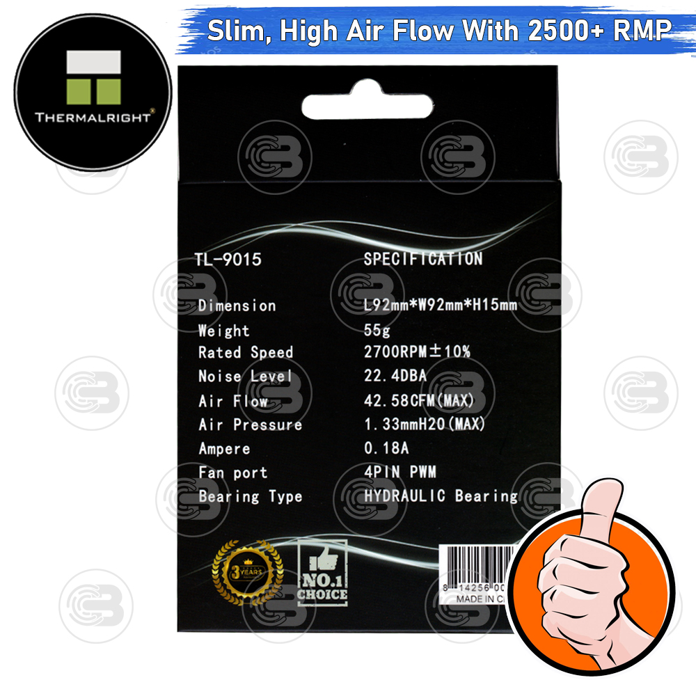 [CoolBlasterThai] Thermalright TL-9015 Slim Fan Case 2500+ RMP (size 92 mm.) ประกัน 3 ปี