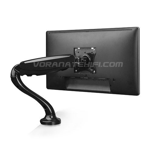 LDT09-C012U ขาตั้งจอคอม ขายึดจอคอม แบบ "Gas Spring structure" สำหรับจอขนาด 13-27 นิ้ว [มีช่องต่อ USB พร้อมสาย 1.8 เมตร]