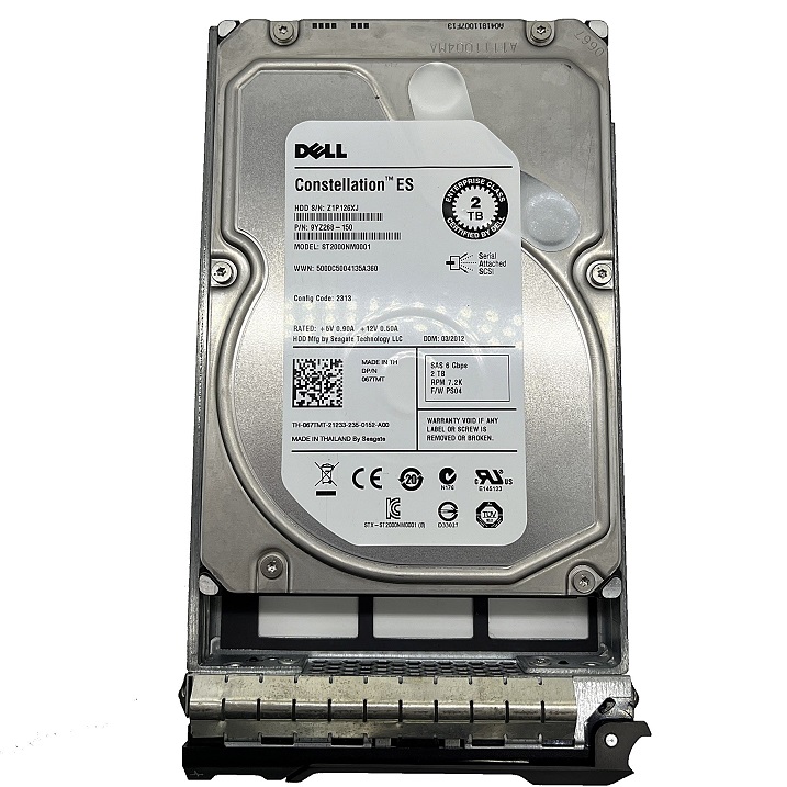 Dell 067TMT 67TMT [TorCompTH Thailand - ขาย จำหน่าย ราคา] Dell 2TB 7.2K 6G SAS 3.5IN HDD