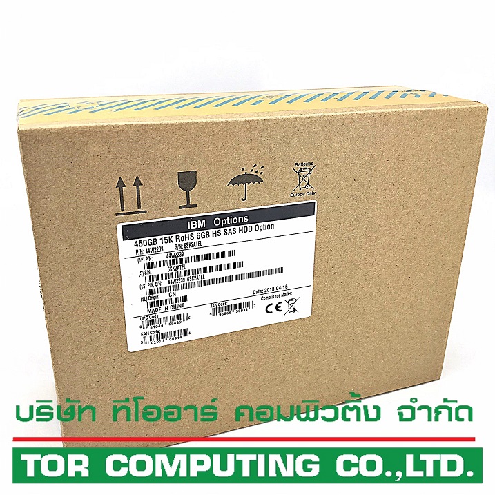 IBM 44W2239 44W2240 [TorCompTH Thailand ขาย จำหน่าย ราคา] IBM 450GB 15K 3.5IN HS SAS HDD