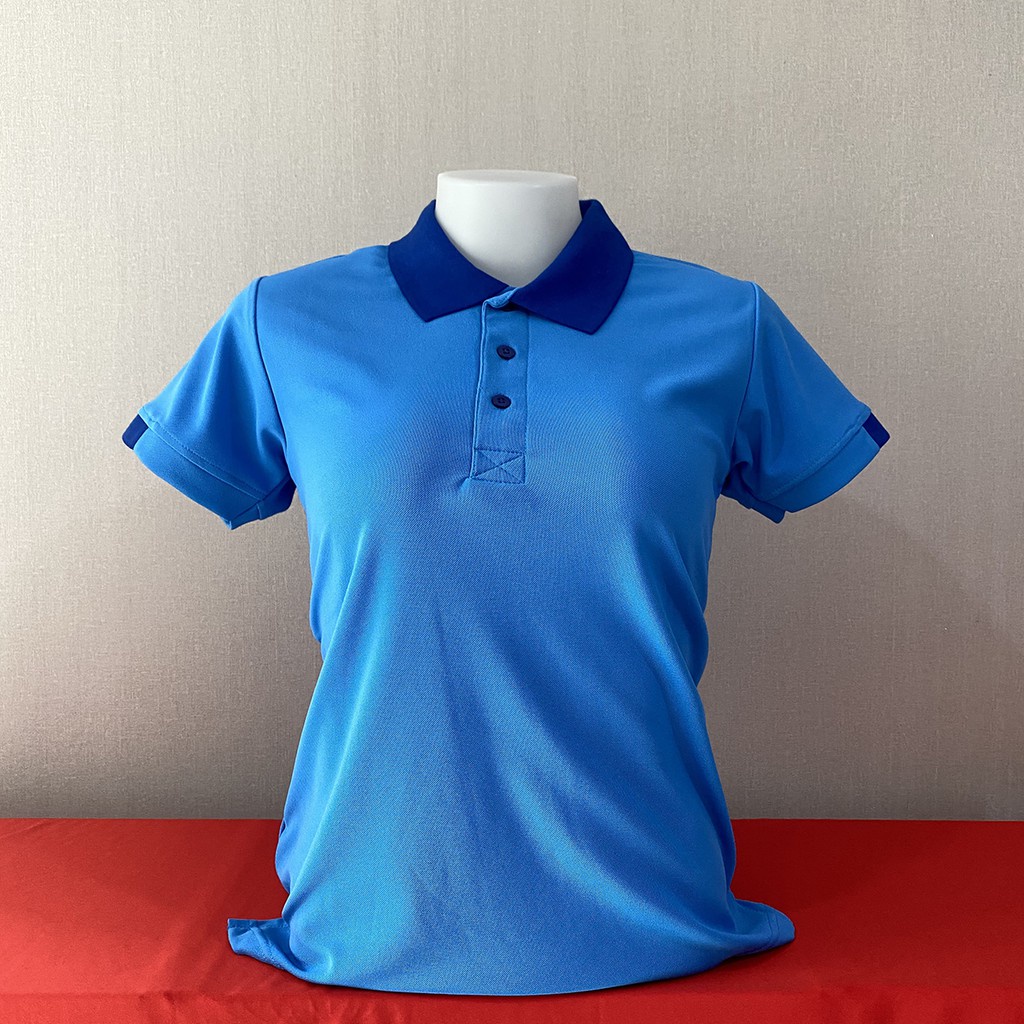 MP3 POLO เสื้อโปโล เสื้อคอกปก เสื้อยูนิฟอร์ม ฟ้าเข้มปกน้ำเงิน