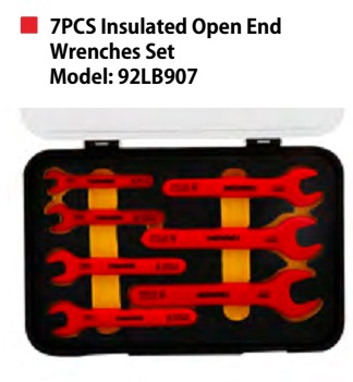 7 PCS Insulated Open End Wrench Set