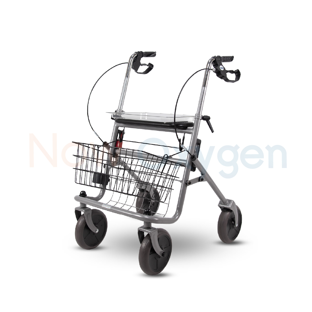 Devilbiss Rollator Cristallo วอล์คเกอร์ 4 ล้อ อุปกรณ์ช่วยพยุงเดิน อุปกรณ์ฝึกเดิน รับประกัน 2 ปี
