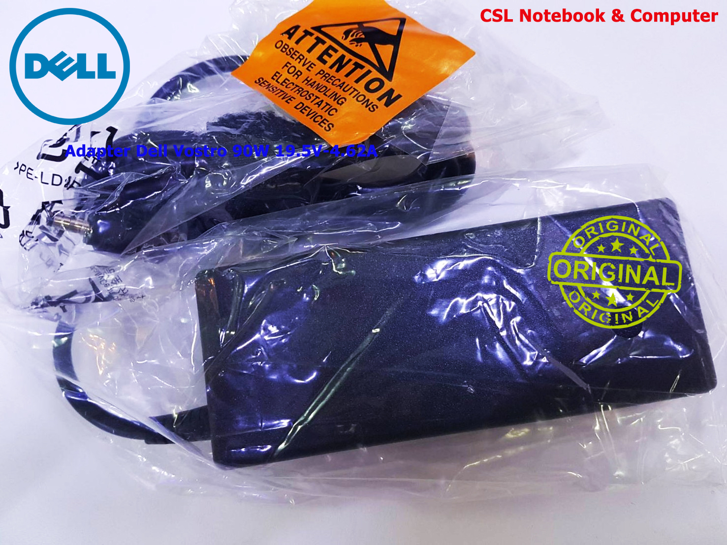 Adapter โน๊ตบุ๊ค Dell Vostro 5460 5470 5480 แท้ สายชาร์จ Dell Vostro 5460 5470 5480 90W รับประกันศูนย์ Dell Thailand ราคา พิเศษ