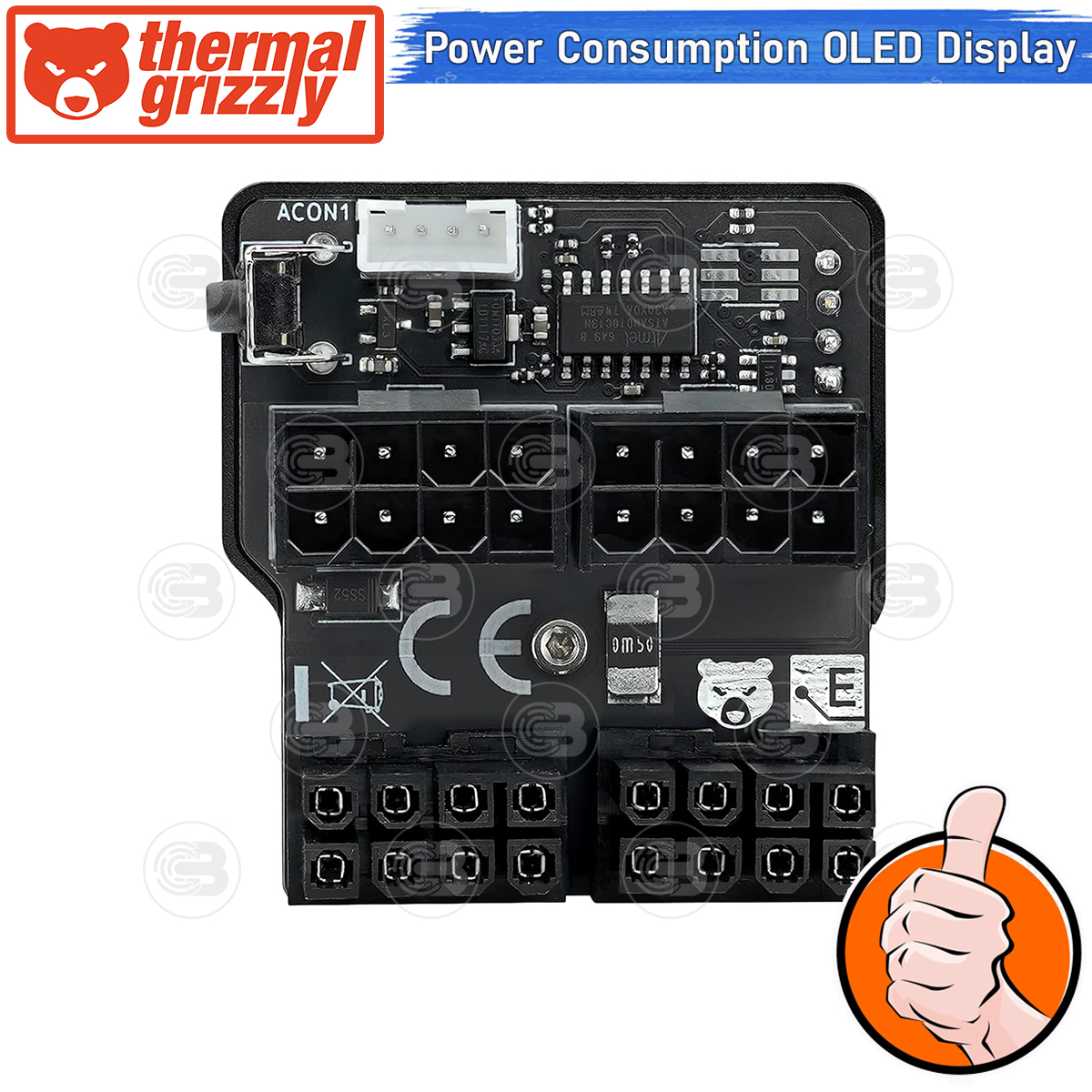 [CoolBlasterThai] Thermal Grizzly WireView (WV2x8R) 2x8Pin PCIe Reversed GPU Power Consumption OLED Display